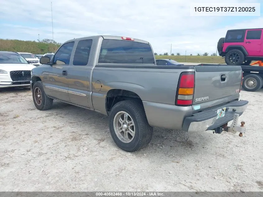 2007 GMC Sierra 1500 Classic Sle1 VIN: 1GTEC19T37Z120025 Lot: 40582468