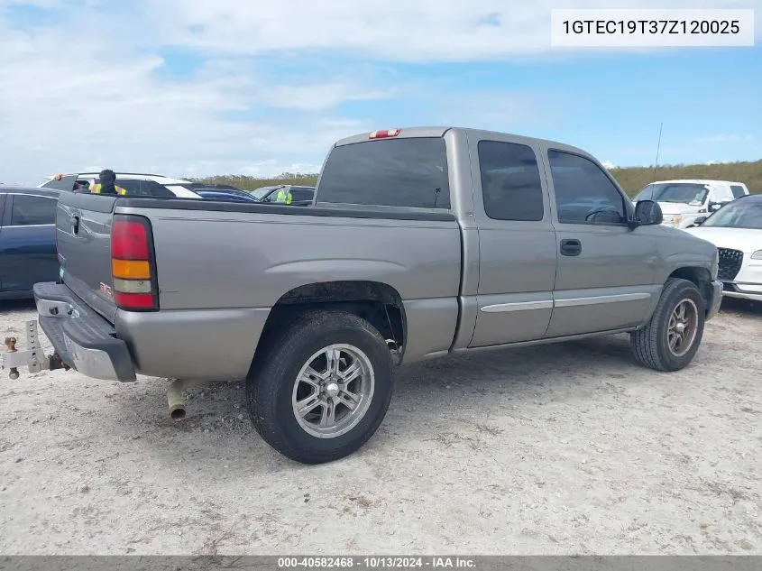 2007 GMC Sierra 1500 Classic Sle1 VIN: 1GTEC19T37Z120025 Lot: 40582468