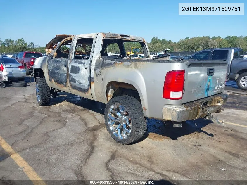 2007 GMC Sierra 1500 Slt VIN: 2GTEK13M971509751 Lot: 40591596