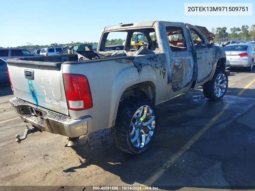 2007 GMC Sierra 1500 Slt VIN: 2GTEK13M971509751 Lot: 40591596