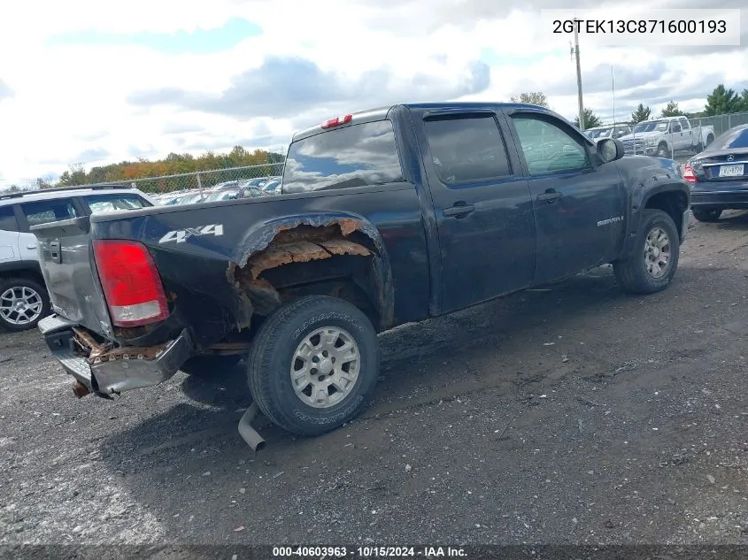 2GTEK13C871600193 2007 GMC Sierra 1500 Sle1