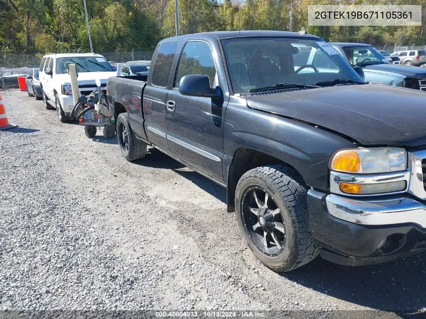 2007 GMC Sierra 1500 Classic Slt VIN: 2GTEK19B671105361 Lot: 40604033