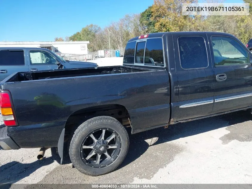 2007 GMC Sierra 1500 Classic Slt VIN: 2GTEK19B671105361 Lot: 40604033