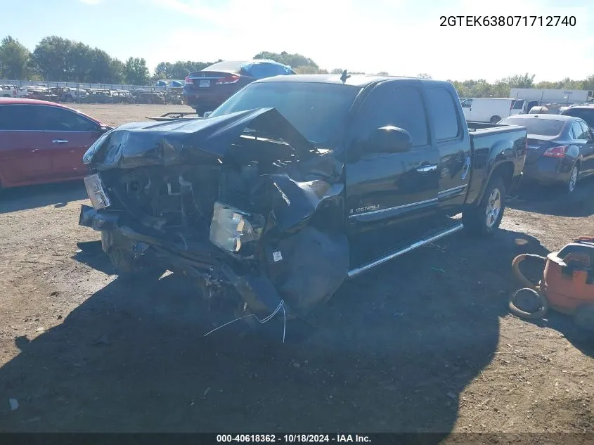 2007 GMC Sierra 1500 Denali VIN: 2GTEK638071712740 Lot: 40618362