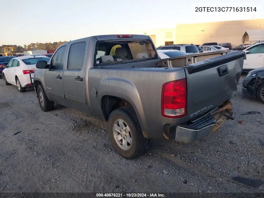 2007 GMC Sierra 1500 Sle1 VIN: 2GTEC13C771631514 Lot: 40676221