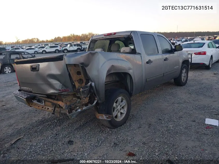 2007 GMC Sierra 1500 Sle1 VIN: 2GTEC13C771631514 Lot: 40676221