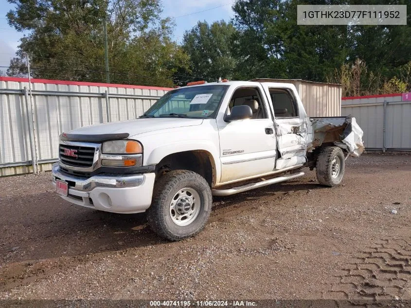 2007 GMC Sierra 2500Hd Classic Slt VIN: 1GTHK23D77F111952 Lot: 40741195