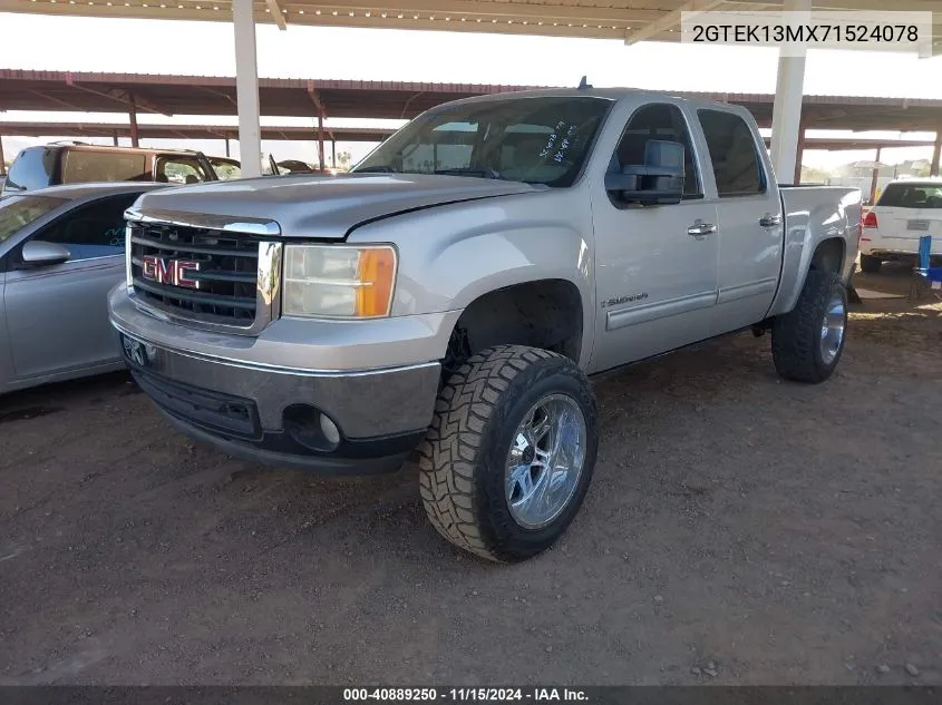 2007 GMC Sierra 1500 Sle1 VIN: 2GTEK13MX71524078 Lot: 40889250