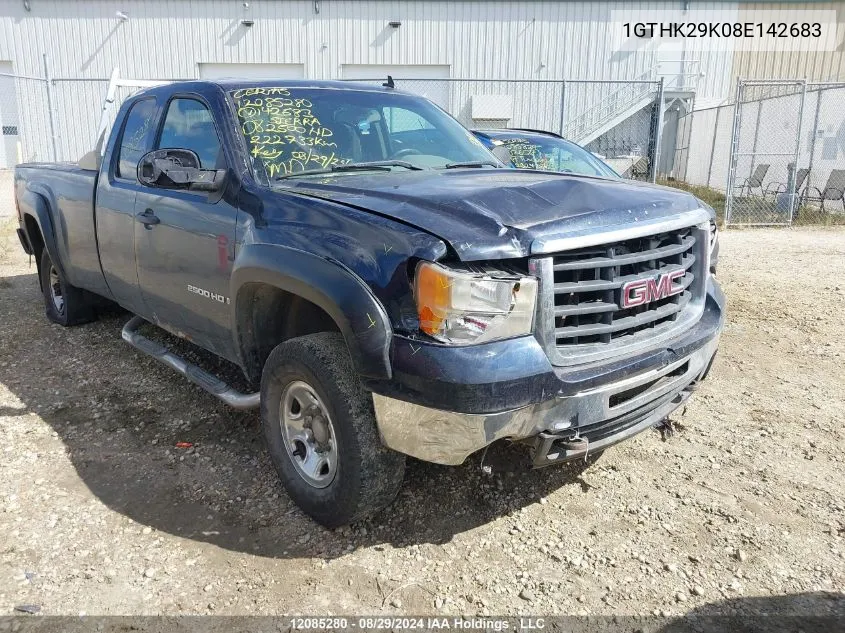 2008 GMC Sierra 2500Hd VIN: 1GTHK29K08E142683 Lot: 12085280