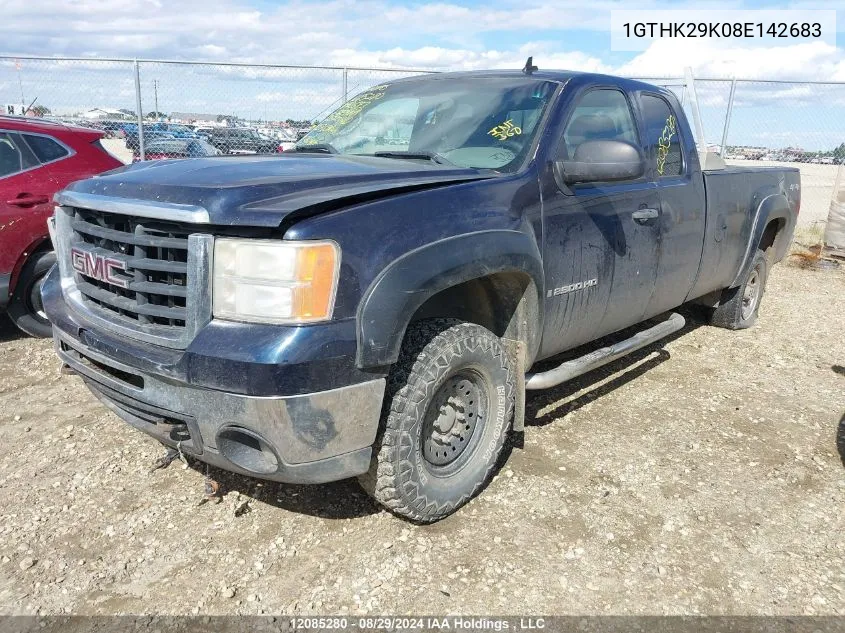 2008 GMC Sierra 2500Hd VIN: 1GTHK29K08E142683 Lot: 12085280