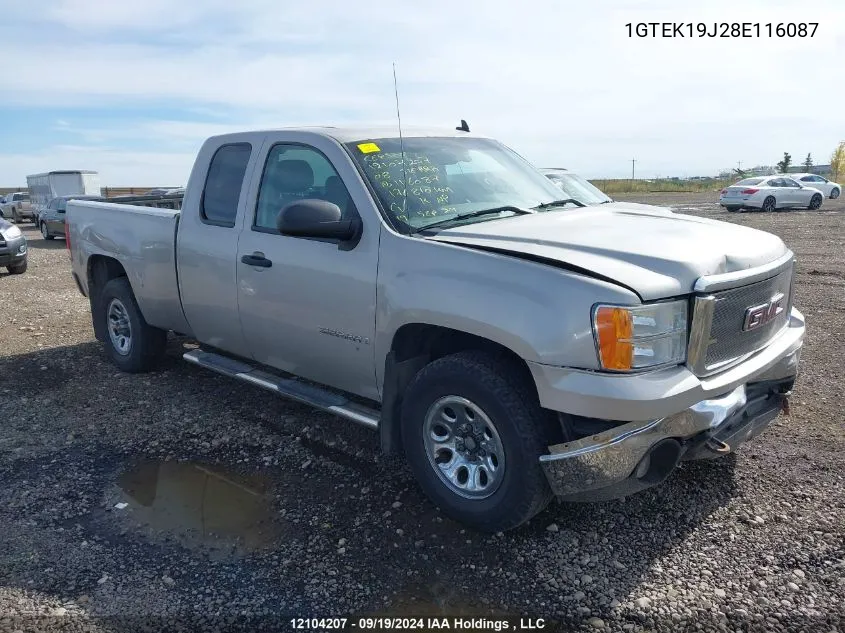 2008 GMC Sierra 1500 VIN: 1GTEK19J28E116087 Lot: 12104207