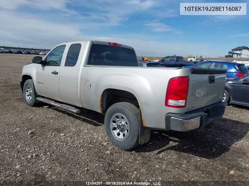 2008 GMC Sierra 1500 VIN: 1GTEK19J28E116087 Lot: 12104207