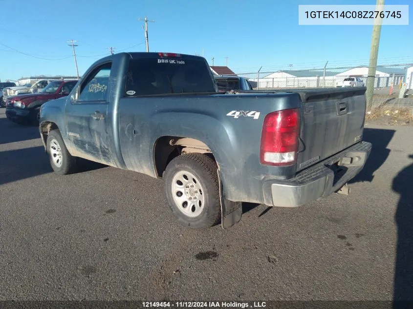 2008 GMC Sierra 1500 VIN: 1GTEK14C08Z276745 Lot: 12149454