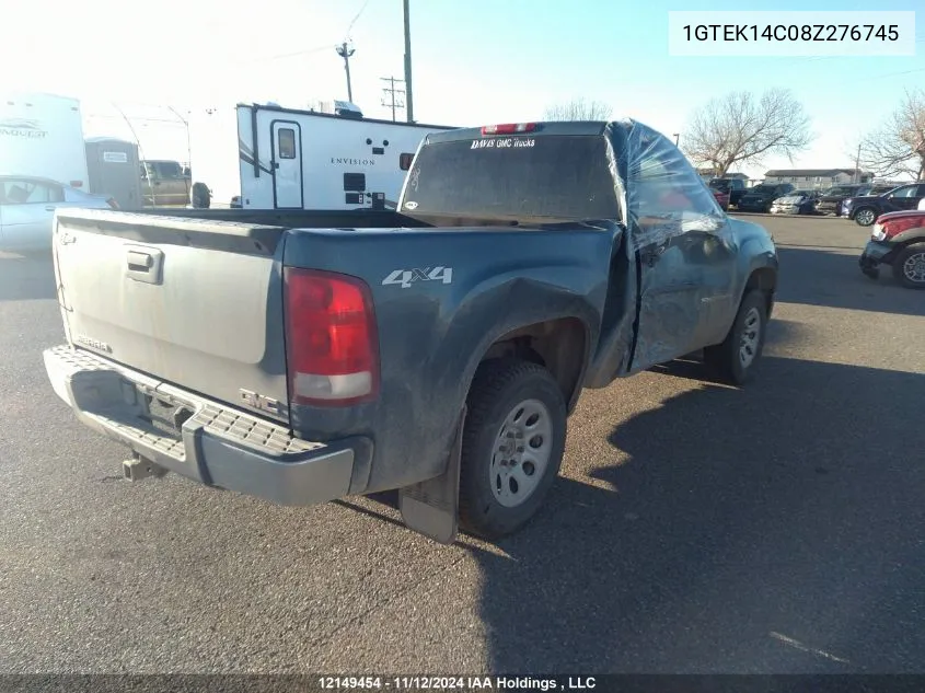 2008 GMC Sierra 1500 VIN: 1GTEK14C08Z276745 Lot: 12149454