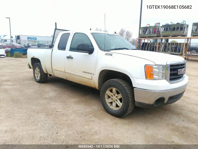 2008 GMC Sierra K1500 VIN: 1GTEK19068E105682 Lot: 30045542