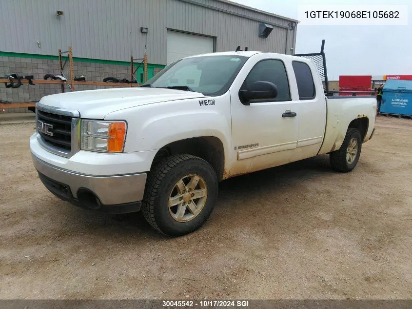 2008 GMC Sierra K1500 VIN: 1GTEK19068E105682 Lot: 30045542