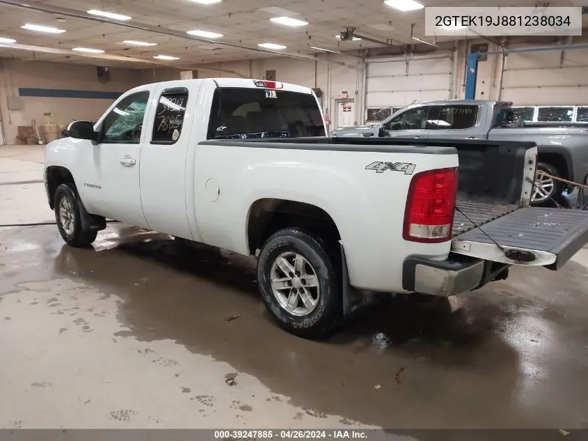 2008 GMC Sierra 1500 Slt VIN: 2GTEK19J881238034 Lot: 39247885