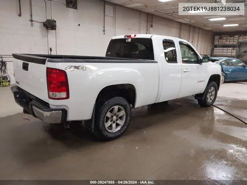 2GTEK19J881238034 2008 GMC Sierra 1500 Slt