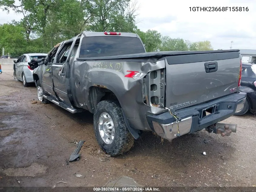 2008 GMC Sierra 2500Hd Sle1 VIN: 1GTHK23668F155816 Lot: 39370674