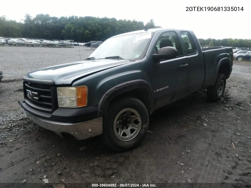 2008 GMC Sierra 1500 Work Truck VIN: 2GTEK190681335014 Lot: 39604892