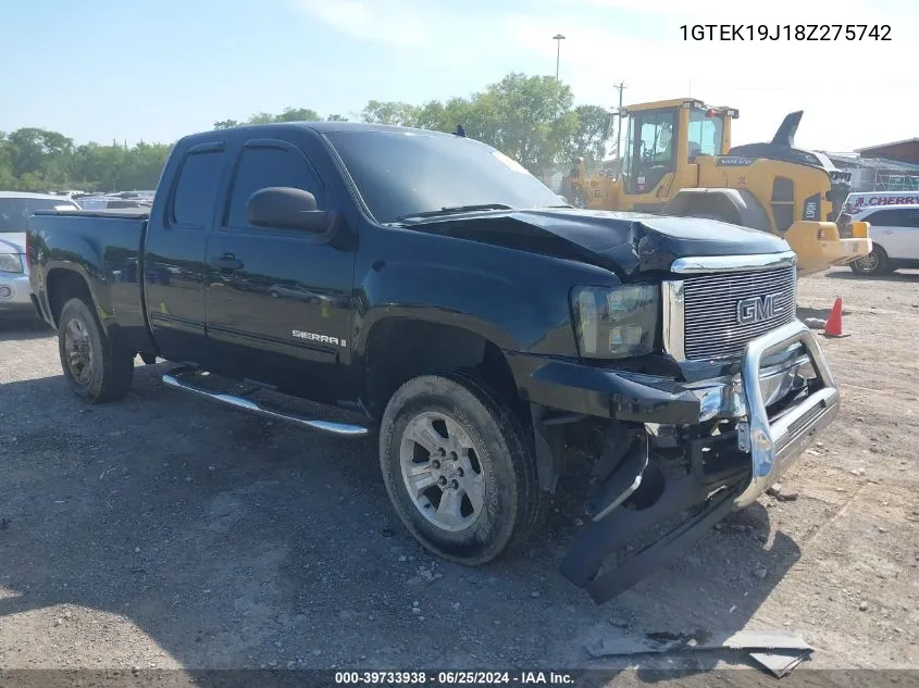 2008 GMC Sierra 1500 Sle1 VIN: 1GTEK19J18Z275742 Lot: 39733938