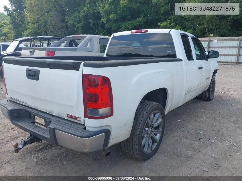 2008 GMC Sierra 1500 Sle1 VIN: 1GTEC19J48Z271875 Lot: 39805996