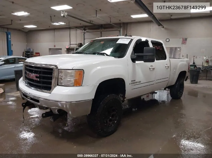 2008 GMC Sierra 2500Hd Slt VIN: 1GTHK23678F143299 Lot: 39966337