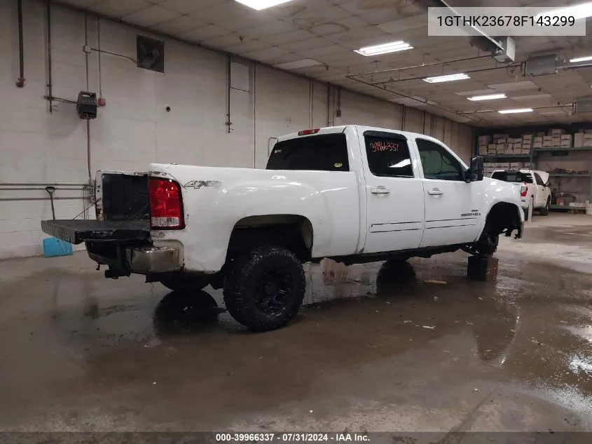 2008 GMC Sierra 2500Hd Slt VIN: 1GTHK23678F143299 Lot: 39966337