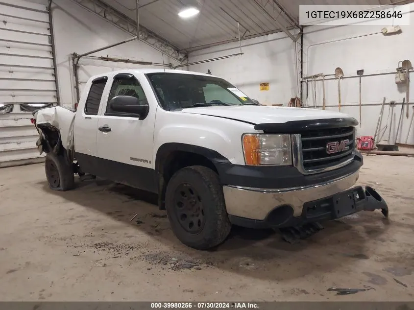 2008 GMC Sierra 1500 Work Truck VIN: 1GTEC19X68Z258646 Lot: 39980256