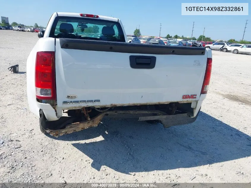 2008 GMC Sierra 1500 Work Truck VIN: 1GTEC14X98Z332861 Lot: 40073839