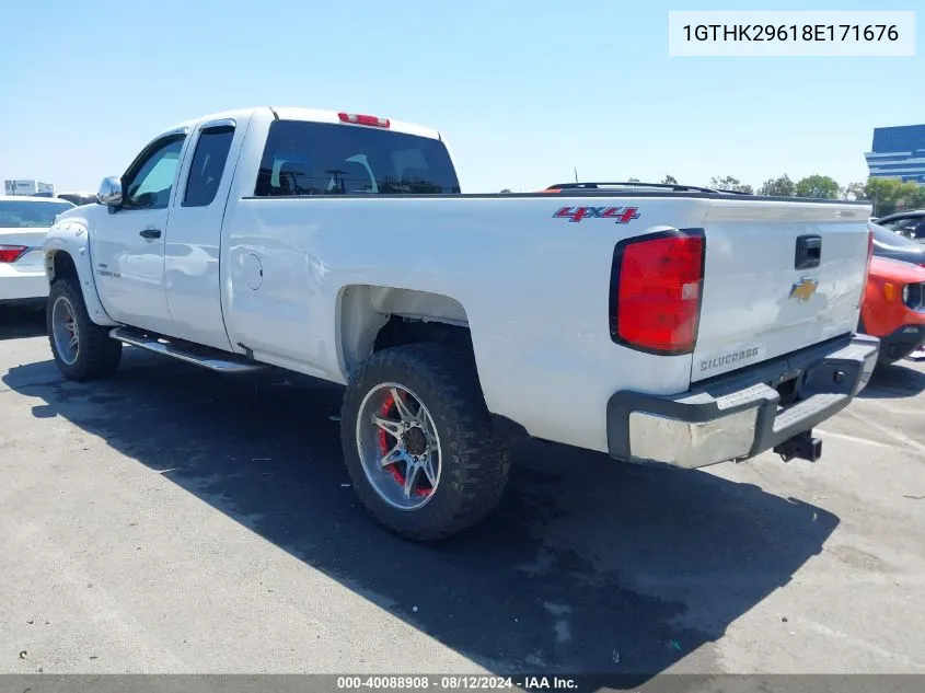 2008 GMC Sierra 2500Hd Sle2 VIN: 1GTHK29618E171676 Lot: 40088908