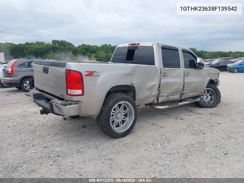 2008 GMC Sierra 2500Hd Slt VIN: 1GTHK23638F139542 Lot: 40112375