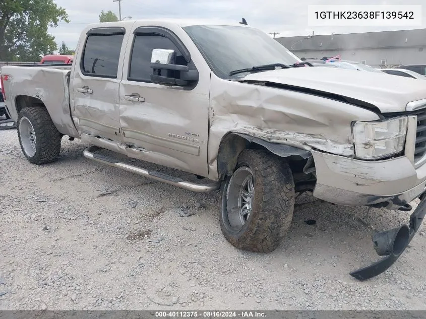 2008 GMC Sierra 2500Hd Slt VIN: 1GTHK23638F139542 Lot: 40112375