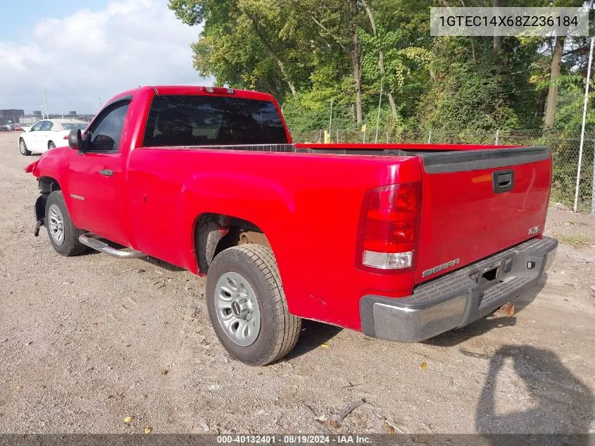 2008 GMC Sierra 1500 Work Truck VIN: 1GTEC14X68Z236184 Lot: 40132401