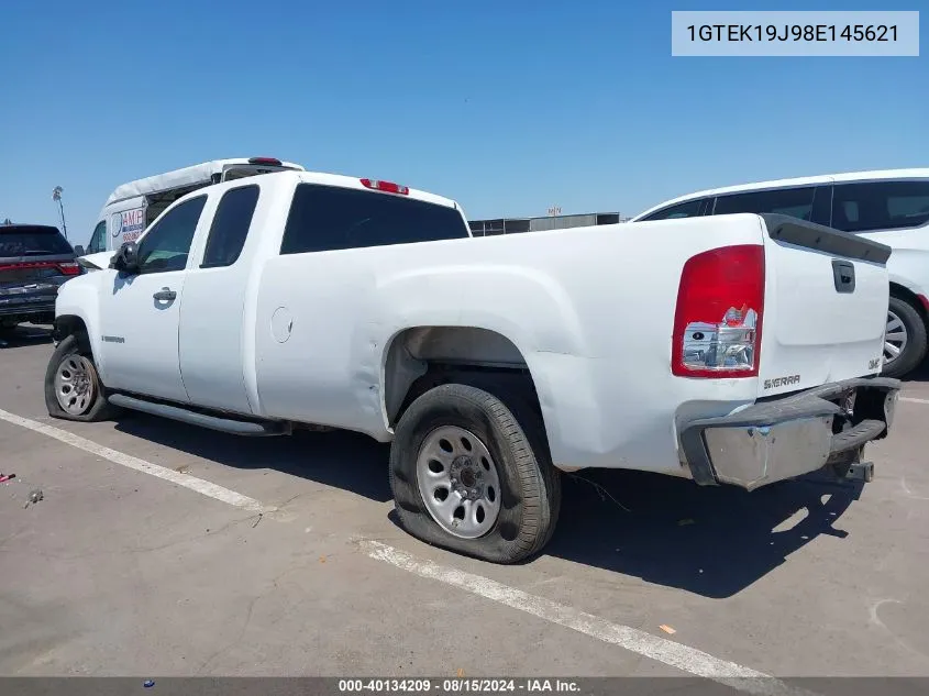 2008 GMC Sierra 1500 Work Truck VIN: 1GTEK19J98E145621 Lot: 40134209