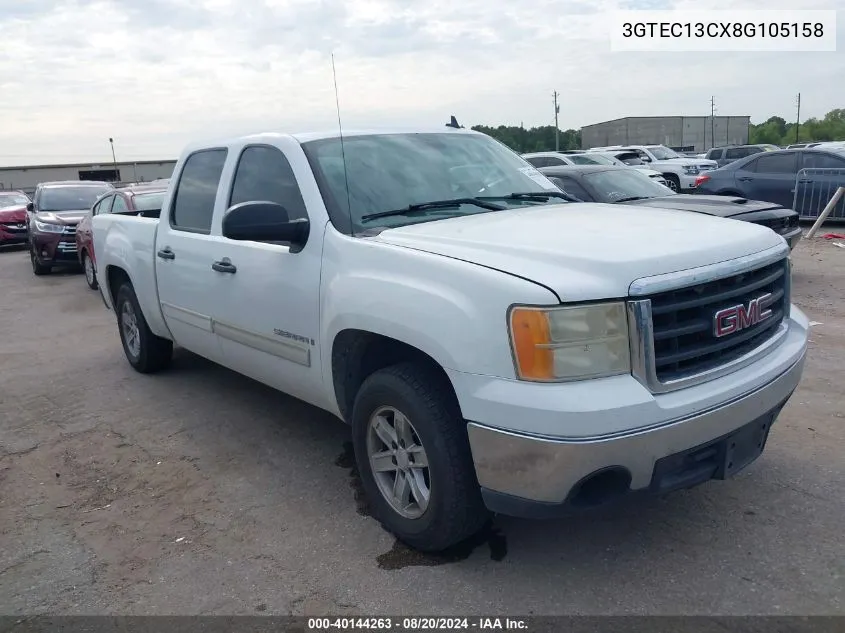 2008 GMC Sierra 1500 C1500 VIN: 3GTEC13CX8G105158 Lot: 40144263