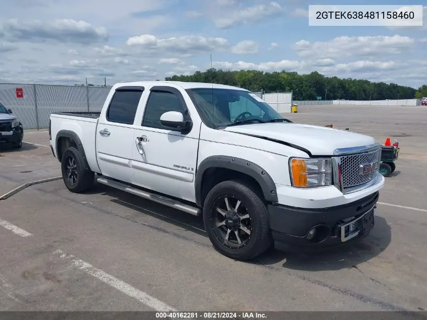 2008 GMC Sierra 1500 Denali VIN: 2GTEK638481158460 Lot: 40162281