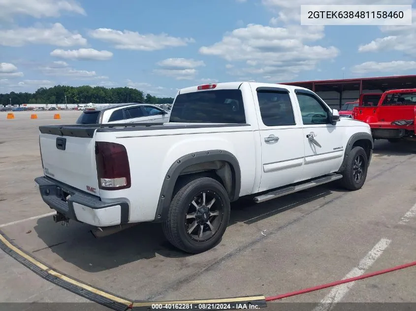 2008 GMC Sierra 1500 Denali VIN: 2GTEK638481158460 Lot: 40162281