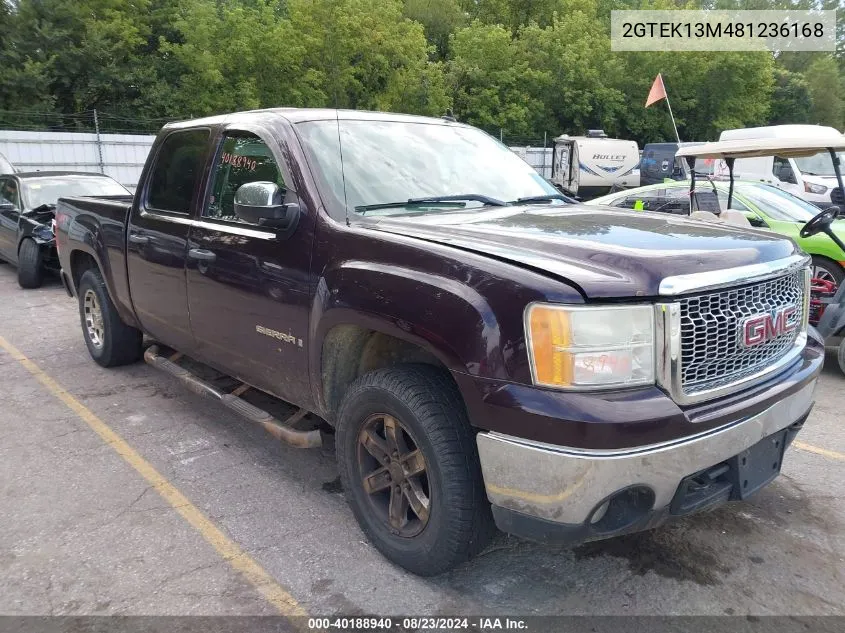 2008 GMC Sierra 1500 Sle1/Sle2/Slt/Work Truck VIN: 2GTEK13M481236168 Lot: 40188940