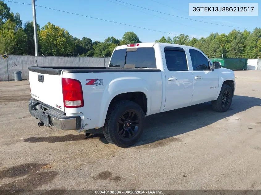 2008 GMC Sierra 1500 Slt VIN: 3GTEK13J88G212517 Lot: 40198304