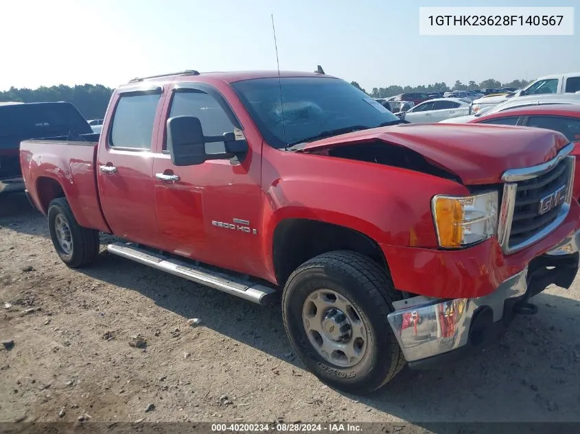 2008 GMC Sierra 2500Hd Sle2 VIN: 1GTHK23628F140567 Lot: 40200234