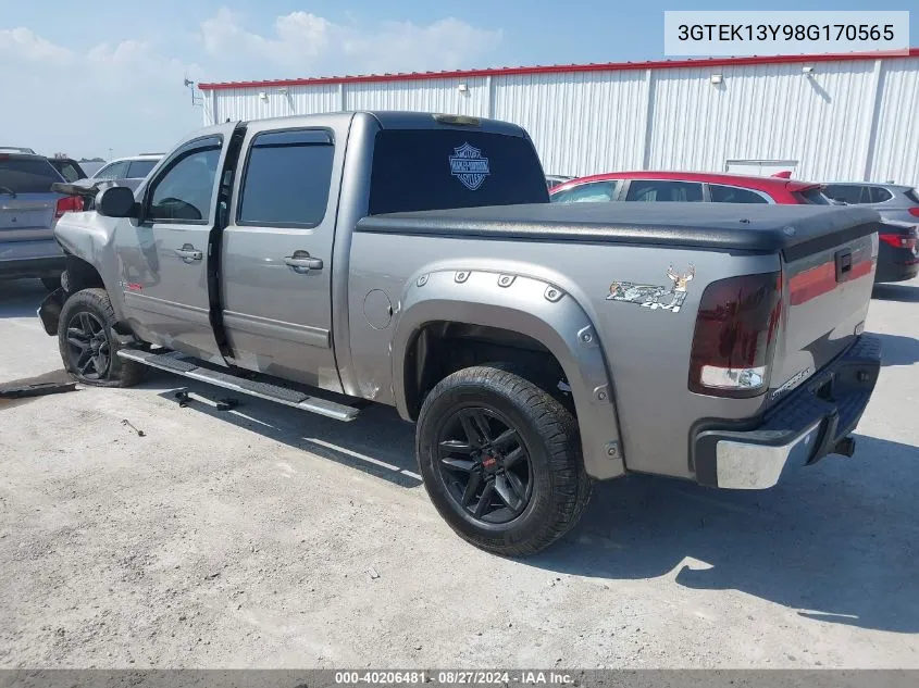 2008 GMC Sierra 1500 Slt VIN: 3GTEK13Y98G170565 Lot: 40206481