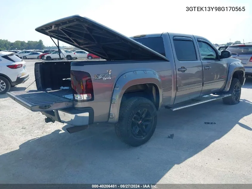 2008 GMC Sierra 1500 Slt VIN: 3GTEK13Y98G170565 Lot: 40206481