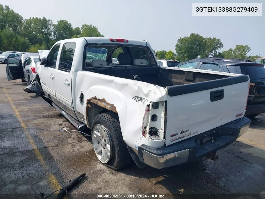 2008 GMC Sierra 1500 Slt VIN: 3GTEK13388G279409 Lot: 40206951