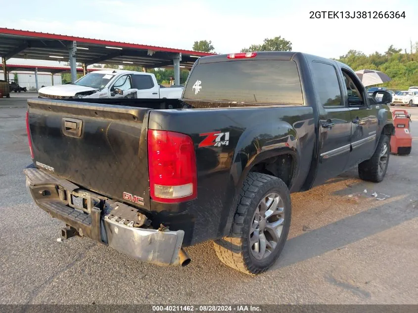 2008 GMC Sierra 1500 Slt VIN: 2GTEK13J381266364 Lot: 40211462