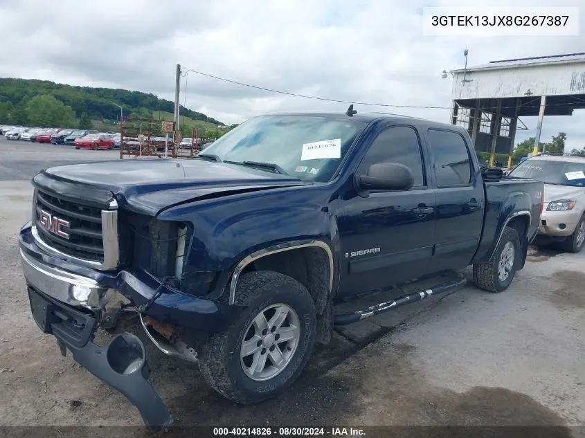 2008 GMC Sierra 1500 Sle1 VIN: 3GTEK13JX8G267387 Lot: 40214826