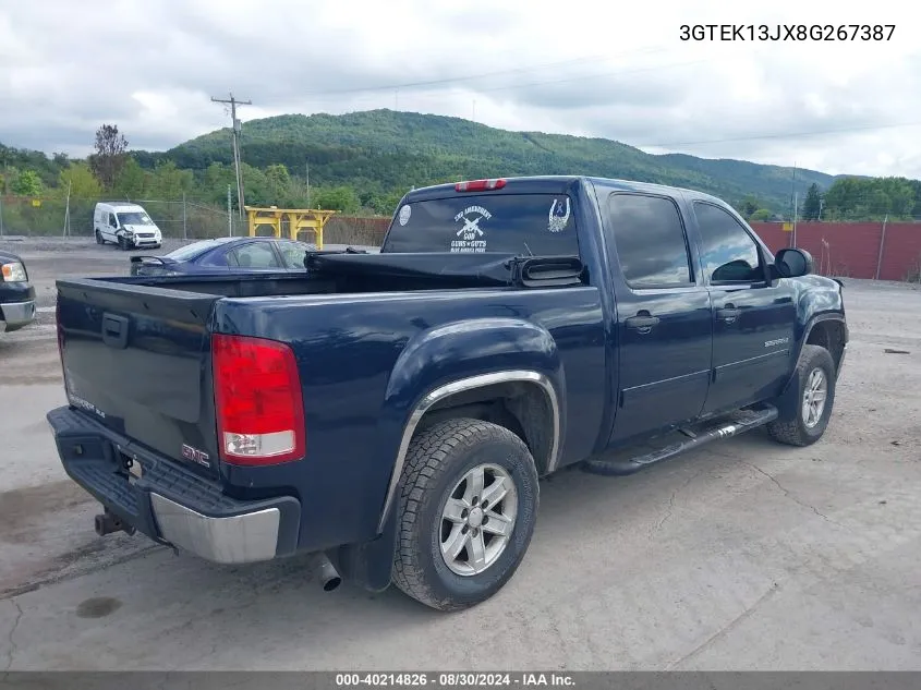 2008 GMC Sierra 1500 Sle1 VIN: 3GTEK13JX8G267387 Lot: 40214826