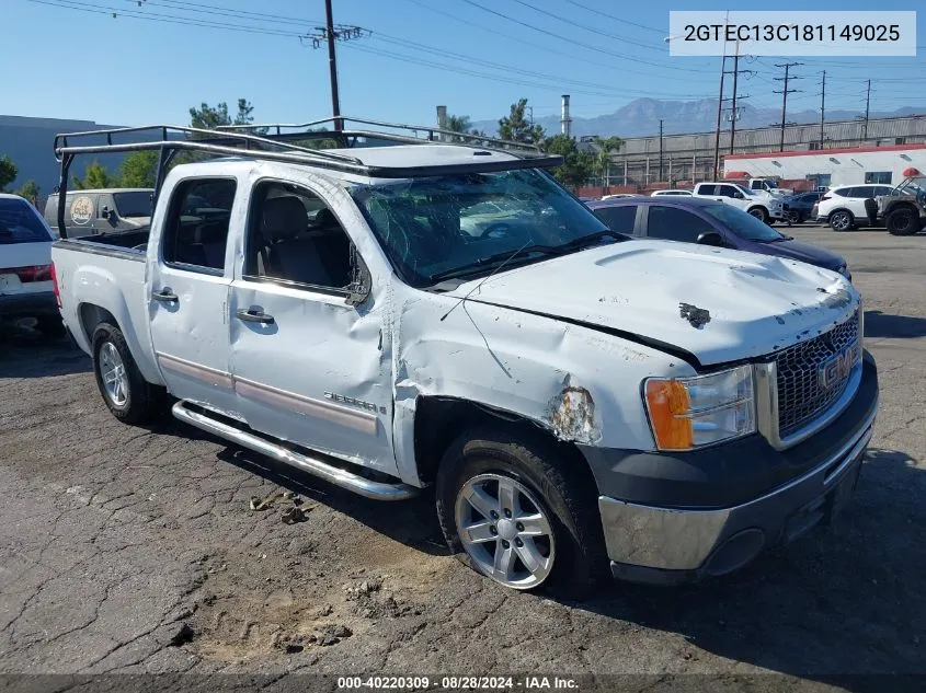 2008 GMC Sierra 1500 Sl VIN: 2GTEC13C181149025 Lot: 40220309