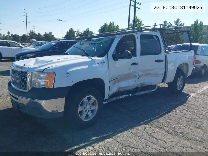 2008 GMC Sierra 1500 Sl VIN: 2GTEC13C181149025 Lot: 40220309