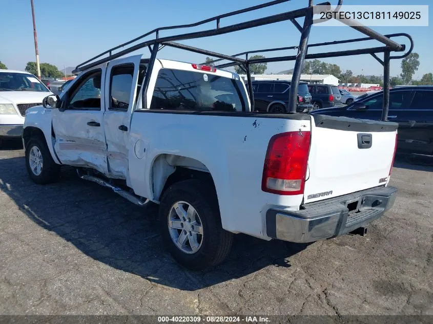 2008 GMC Sierra 1500 Sl VIN: 2GTEC13C181149025 Lot: 40220309